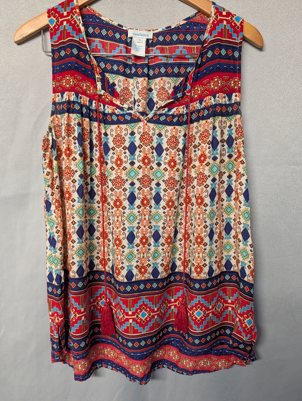 Sundance Multicolor Printed Sleeveless Tank Top Size Small